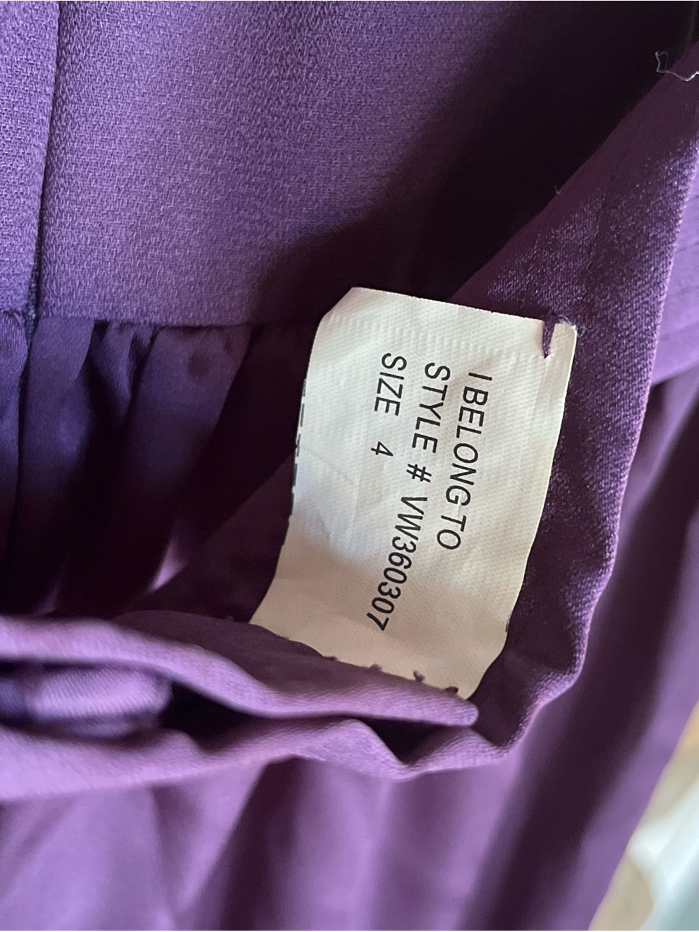 White by Vera Wang Amethyst Strapless Gown Size 4 NWT - Picture 6 of 13